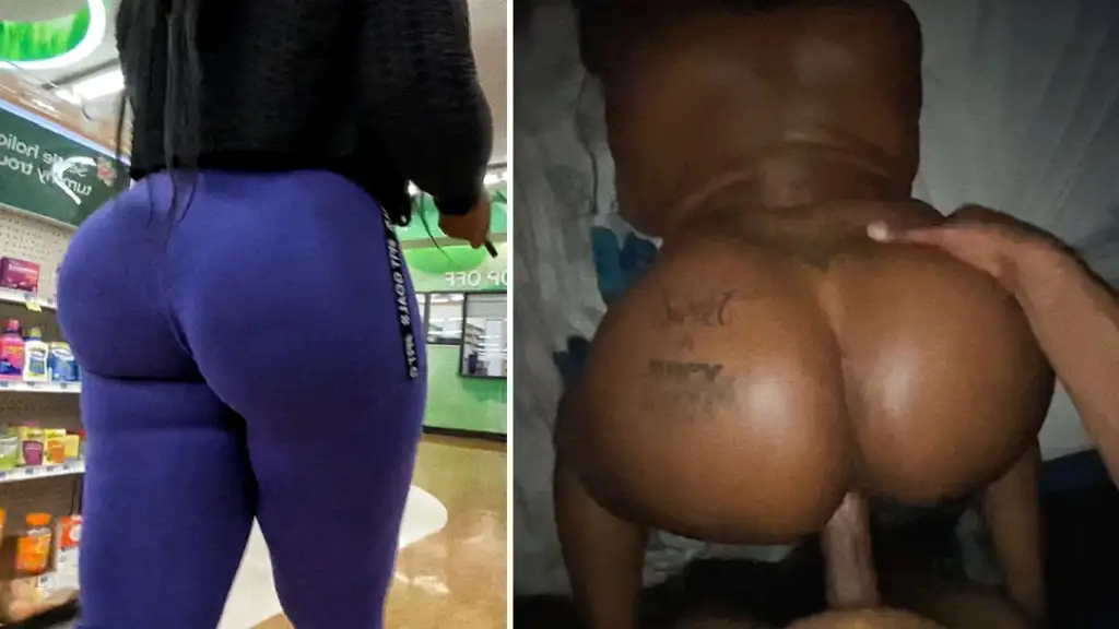 Amazing! Met the big-assed ebony at the store and took her home